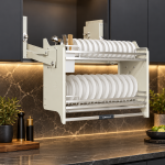 Giá Bát Di Động Nan Dẹt EUROGOLD Inox 304 – Khung Trắng