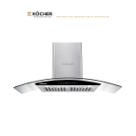 Máy Hút Mùi Köcher K-226I Kính Cong 70cm/90cm – Booster 1850m³/h, Ultra Swing Siêu Êm