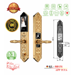 Khóa Đại Sảnh Kassler KL-989FS Mạ Vàng 24K – Face ID 3D, Vân Tay, App Tuya, Đồng Đúc Nguyên Khối