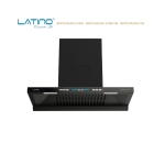 Máy Hút Mùi Latino LT-V.8 VENTIS Chữ T – Turbo 1400m³/h, Cảm Biến Vẫy Tay, Booster, Tự Làm Sạch