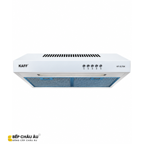Máy Hút Mùi KAFF KF-SL60KW / KF-SL70KW – Sơn Tĩnh Điện Trắng, Turbin Đôi 700m³/h