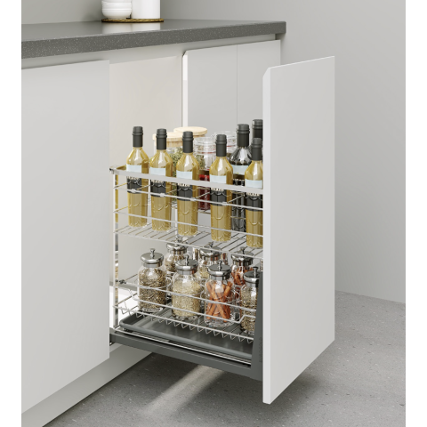 Giá Gia Vị Inox Nan Dẹt EUROGOLD 304 – Ray Giảm Chấn
