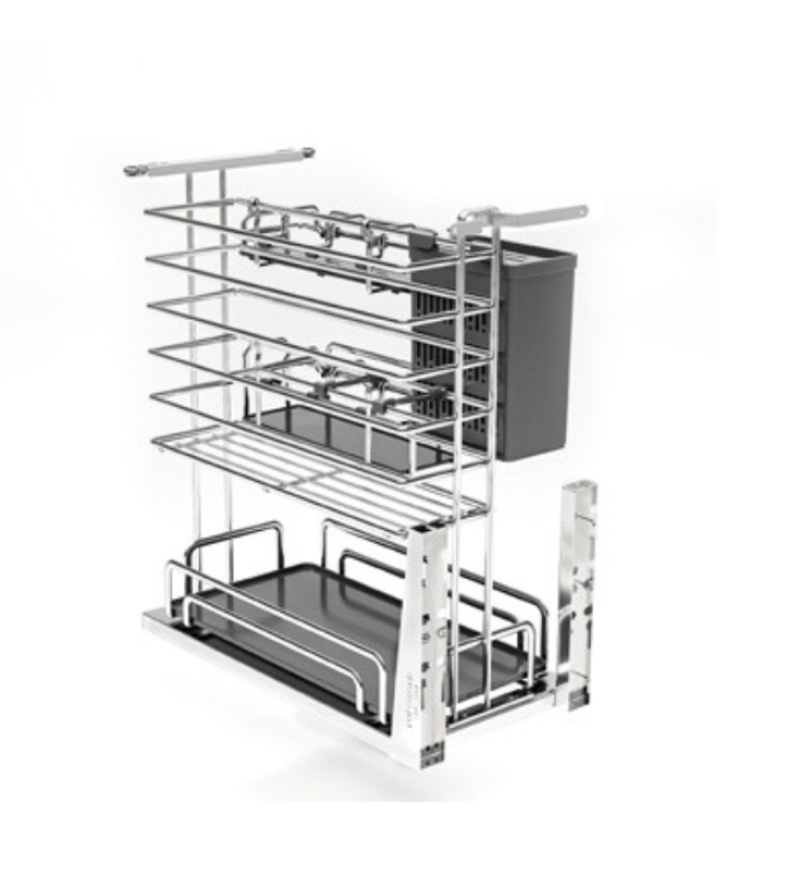 Giá Dao Thớt Nan Oval EUROGOLD Inox 304 – Ray Giảm Chấn Cao Cấp