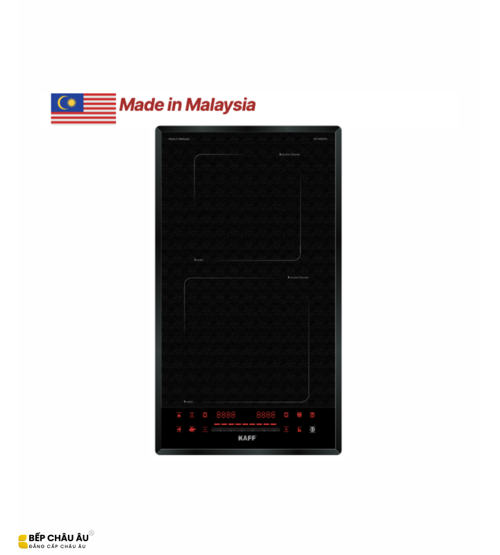 Bếp Từ Domino KAFF KF-H33DIS Malaysia – Inverter, Slider, Booster 3200W, Mặt Kính Crystal