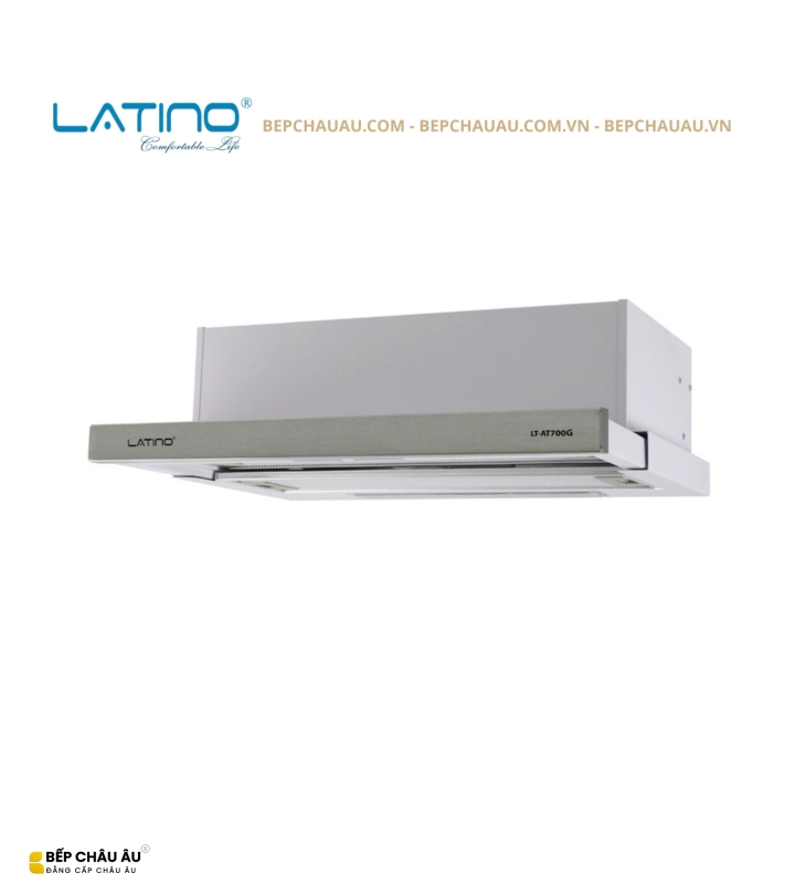 Máy Hút Mùi Latino LT-AT700G Âm Tủ Kéo Rút 70cm – Turbo 200W, Lực Hút 1000m³/h, 2 Cấp Độ